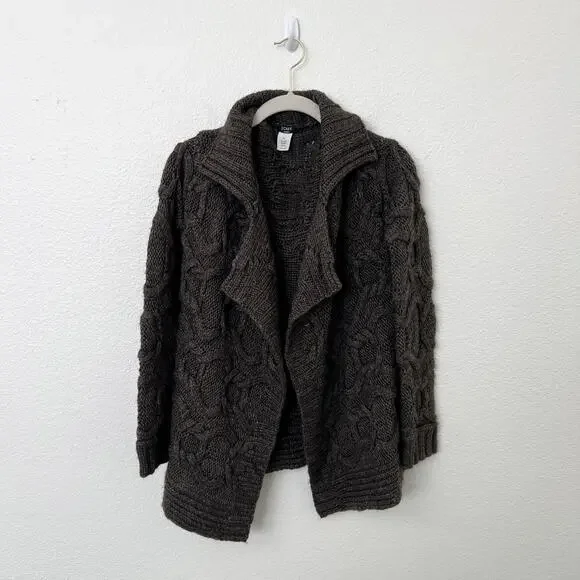 J. Crew Brown Cable Knit Cardigan - Picture 2 of 11